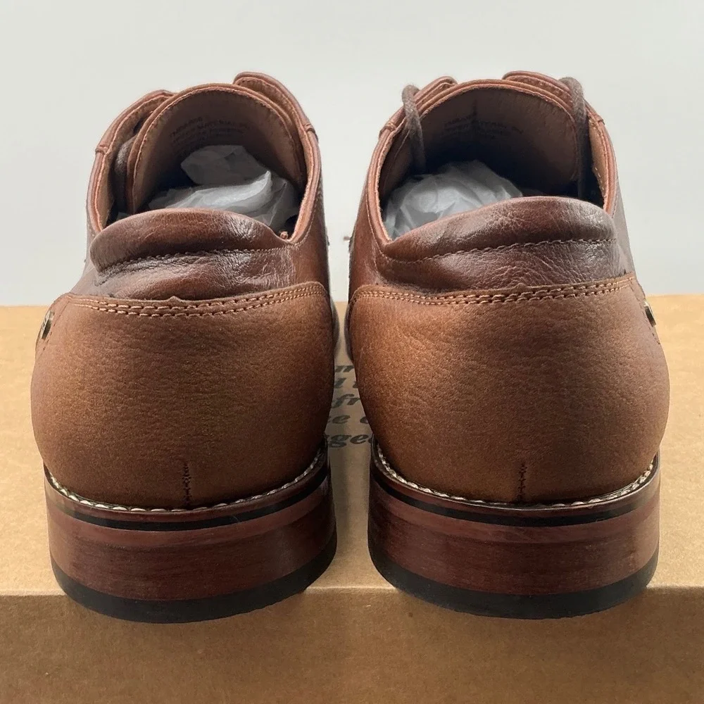 Tommy Hilfiger Mens Cognac Brown Cap Toe Oxford Dress Shoes TMRAIMO
